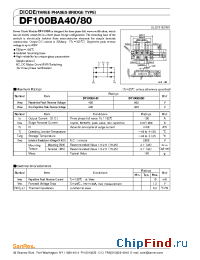 Datasheet DF100BA40 manufacturer SanRex